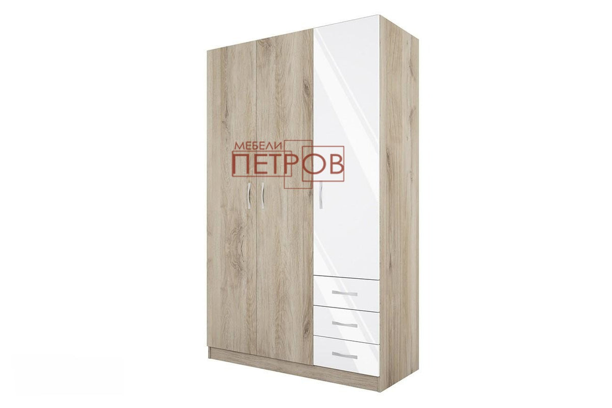 Гардероб трикрилен Сити 1028