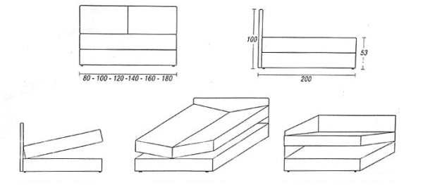 Upholstered Bed Lyon 1