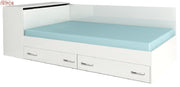 Bed Andy 120/190 - White high gloss
