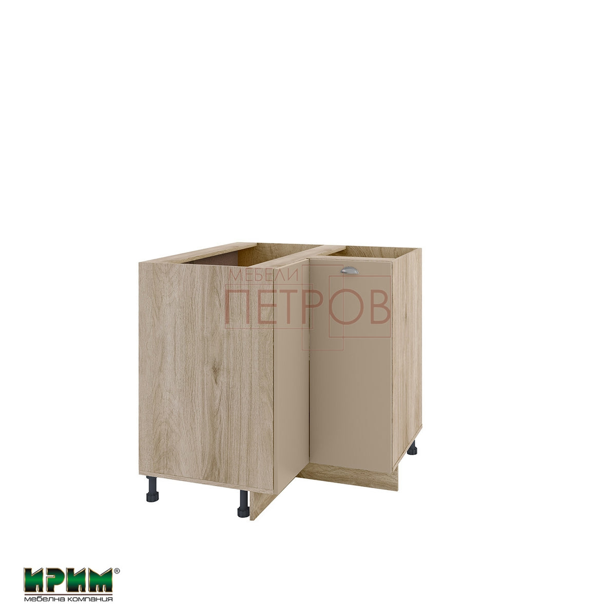 Base corner kitchen cabinet City ARF-Cappuccino matt-11-61 MDF 90*90 cm