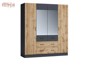 Wardrobe "Apollo 9" Wotan oak / anthracite