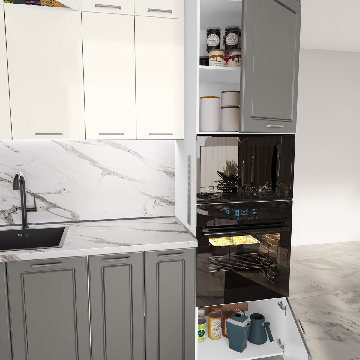 Kitchen "City 9169" with MDF doors