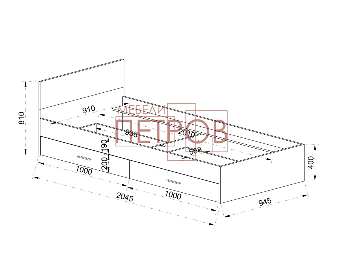 Bed "CITY 2033"